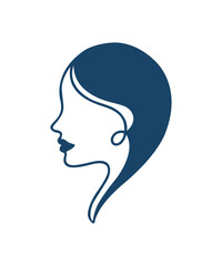 Abstract Woman Face Silhouette Beauty Logo Vector Illustration
