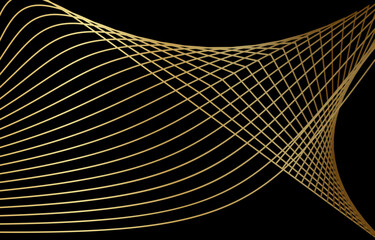 Abstract golden lines, technology background patterns.