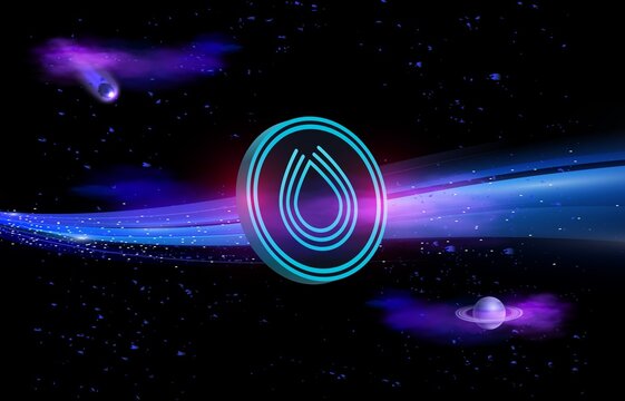 serum-srm cryptocurrency logos on digital background. 3d illustrations.