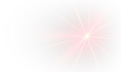 Obraz premium Red sunlight flare overlay PNG isolated transparent halo effect