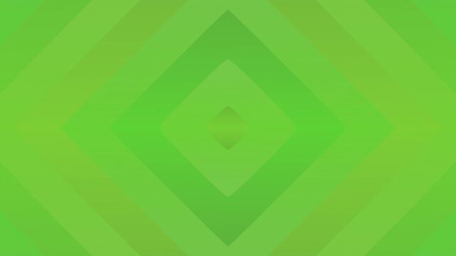 Smooth green concentric diamond motion background with soft gradient layers and subtle depth. Modern abstract animation ideal for eco themes, corporate branding, presentations, and digital design.