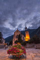 Saint-Michel church in Chamonix-Mont-Blanc, France 
