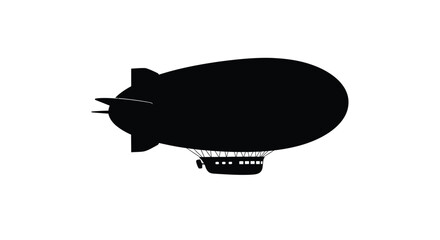A striking black airship design presented in a bold silhouette © MdGolam