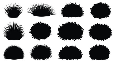 Collection of abstract black brushstroke shapes a striking silhouette © MdGolam