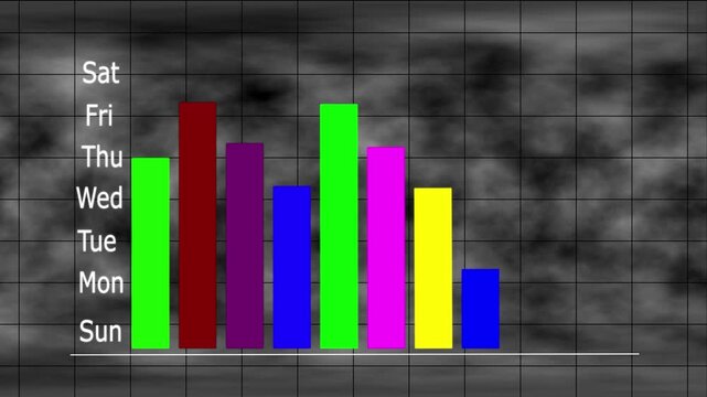 Business Growth Statistics Bar Graph Illustration