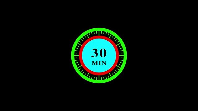 60 Minute Circular Countdown Timer Clock Dial
