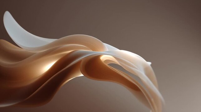 Minimal sacred composition inspired by Ganesha as remover of obstacles, using flowing curves and warm neutral tones to evoke spiritual calm and balance without explicit religious symbols.
