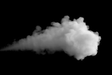 White Smoke Blast Overlay Effect on Black