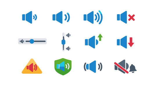 Safe volume high simple action icon state mode generation increase vector level
