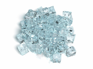 積み上げられた氷のフォトリアル3Dイラストレーション