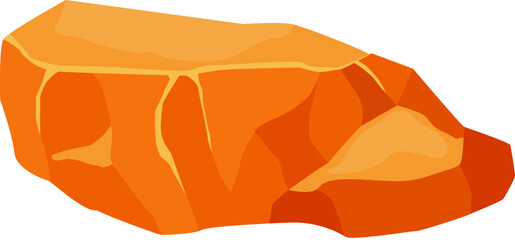 Mountain rock element. Canyon stone cartoon icon © LadadikArt