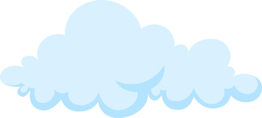 Sky cloud icon. Cartoon blue weather symbol