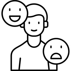 Customer emotion Outline Icon