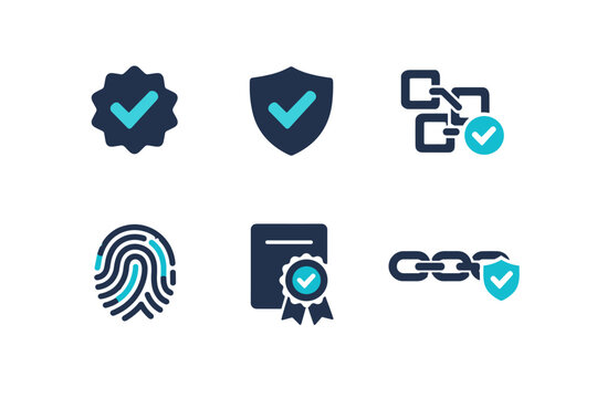 Background verification icon icons clean no secure auth verified vector authenticity fingerprint