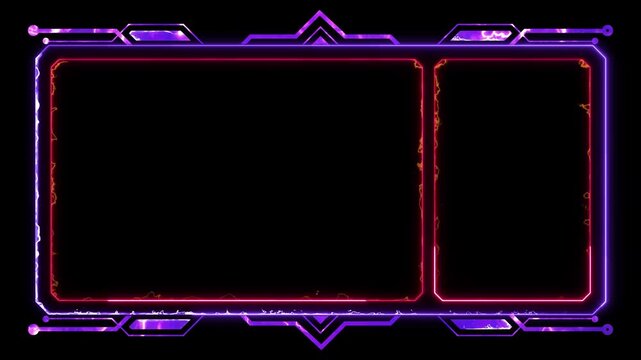 Tech frame Neon Motion Graphic Infinite Live Stream Background Obs Overlay And Streaming Overlay	
