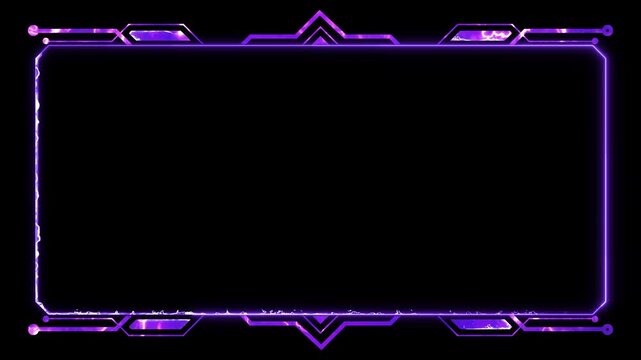 Tech frame Neon Motion Graphic Infinite Live Stream Background Obs Overlay And Streaming Overlay	
