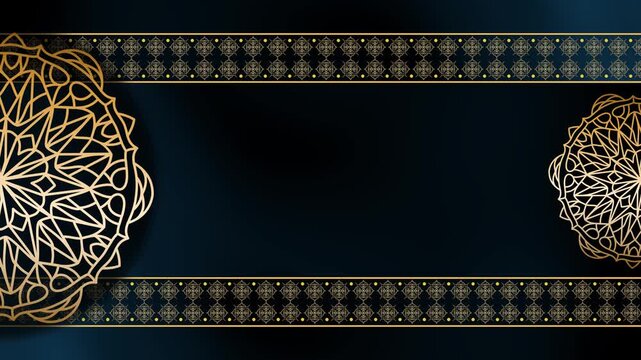 Abstract Animation Aura Gold Techno Mandala Loop