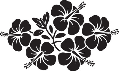 Hibiscus Flower Silhouette Vector