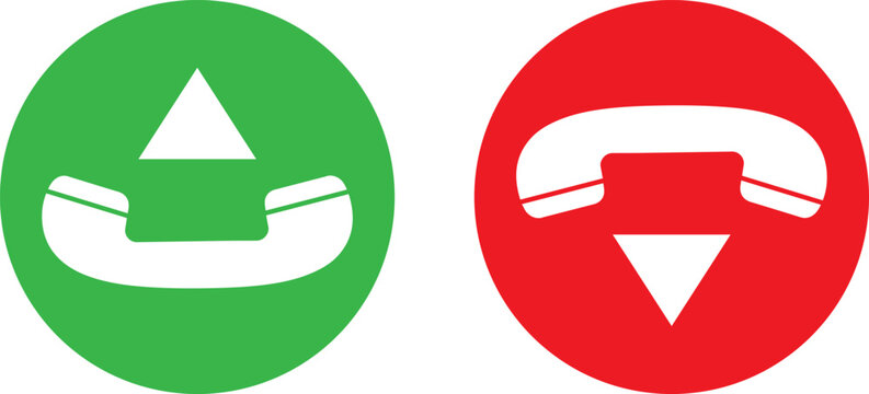 Green and red circular icons for increase and decrease