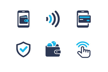 Vector image checkmark wallet generation simple icon balance waves letters inside no