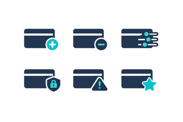 Icons card white no vector scalable expired management add icon labels minus