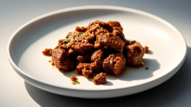 White Bowl Rendang Minimal Food Styling