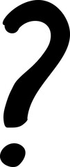 Hand Drawn Question Mark Silhouette