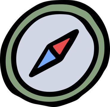Hand Drawn Compass Doodle