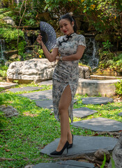 Thai girl in Chinese Style Dress