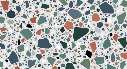 Terrazzo pattern illustration, colorful mosaic background for design