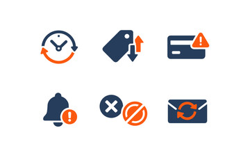 Vector image reminder no icon failed warning white simple expiring alert generation