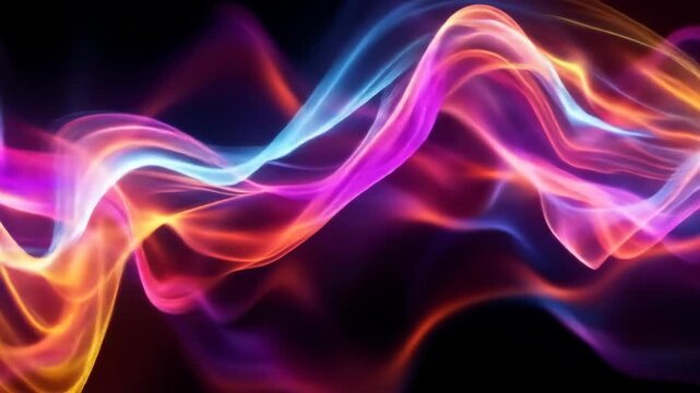 Abstract colorful wavy forms dynamic vibrant background design