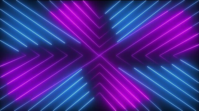 Neon chevron x pattern