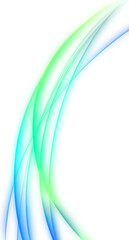 Naklejka premium Glossy Green Blue Gradient Ribbon Isolated