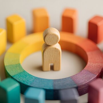 Digital Marketing Targeting Strategy with Audience Segments and Bullseye high resolution photo