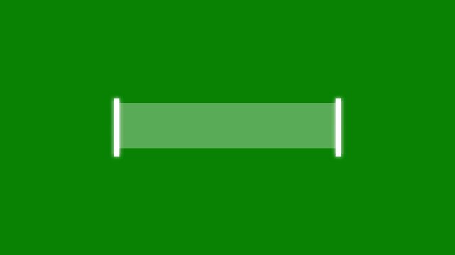 Lower third modern title animation, green screen alpha channel, smooth left and right motion, clean rectangle chyron, yellow accent style, logo space, broadcast news graphics, 4k uhd rgba