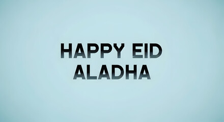 Eid al adha greeting card with happy message