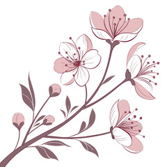 Fototapeta premium delicate pink watercolor flowers and lush green leaves create a beautiful botanical gift voucher design for special occasions