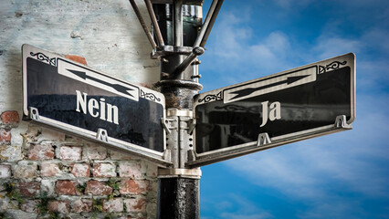 Signposts the direct way to Yes versus No