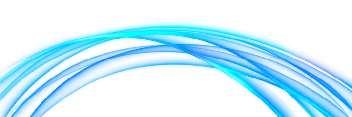 Obraz premium Elegant turquoise ribbon wave design element for web and presentation