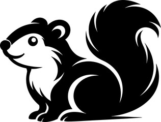 Naklejka premium Cute and modern beaver logo vector illustration featuring a friendly cartoon beaver face silhouette isolated on transparent backgraound. This clean and professional animal mascot design is perfect for