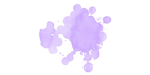 Purple watercolor splash abstract art texture on black background delicate paint splatter artistic creative design