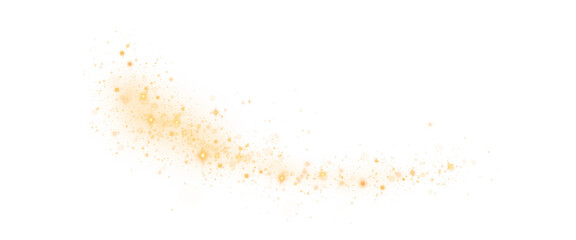 Golden wave light particles, gold line in overlay on transparent PNG background, starburst, sparkling background, Golden light wave with glowing particle © MARUF Ahmed