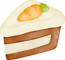 watercolor easter carrot cake