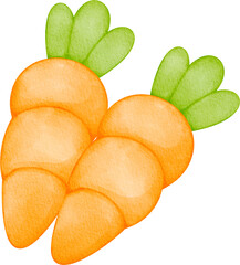 watercolor easter carrot