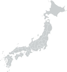 Obraz premium Japan Map Vector Collection - Minimalist Dotted Infographics, Regional Color Coding, and Detailed Administrative Prefecture Outlines