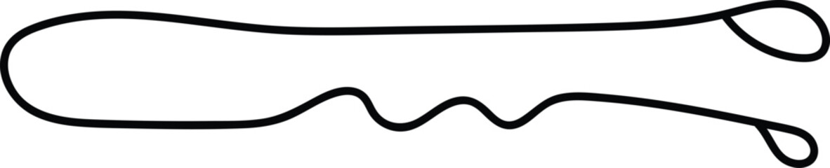 Obraz premium Black abstract line on white background line black