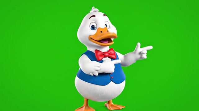 Donald Duck Character Pointing