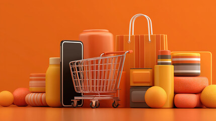 Credit card payment processed by cashier using modern point of sale terminal with customer