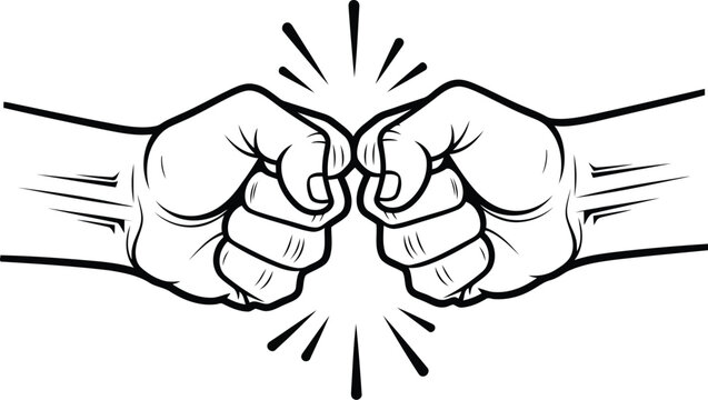 Two fists bumping together in a gesture of solidarity and friendship.
